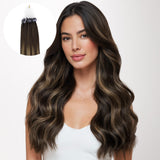 Caramel Blonde Balayage (4/27/4) Micro Link Feather Tip 68g_100% Remy Human Hair.