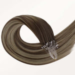 Honey Blonde Balayage (4/26/4) Micro Link Feather Tip 68g_100% Remy Human Hair.