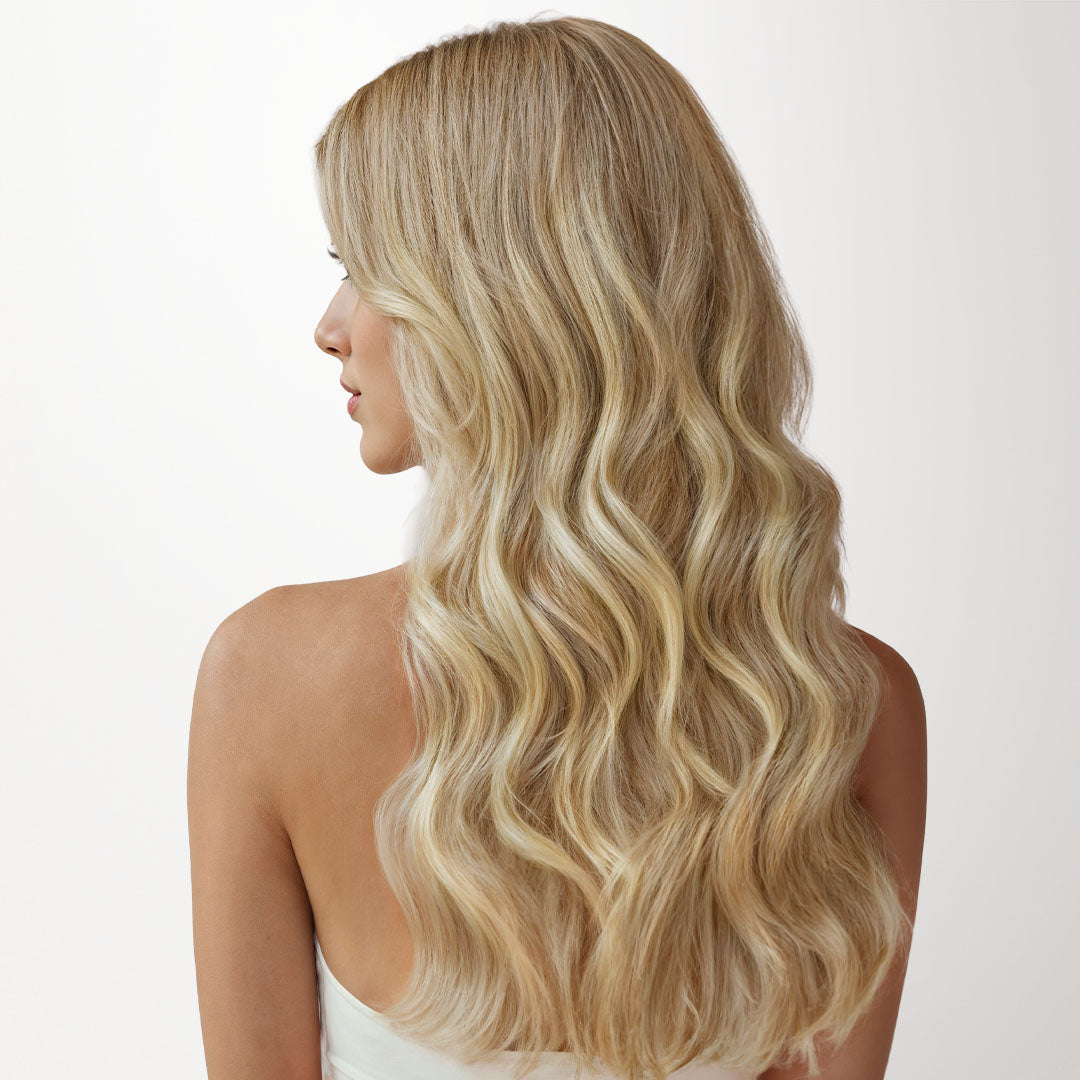 Light Blonde Highlights (16/22A) Micro Link Feather Tip 68g_100% Remy Human Hair.