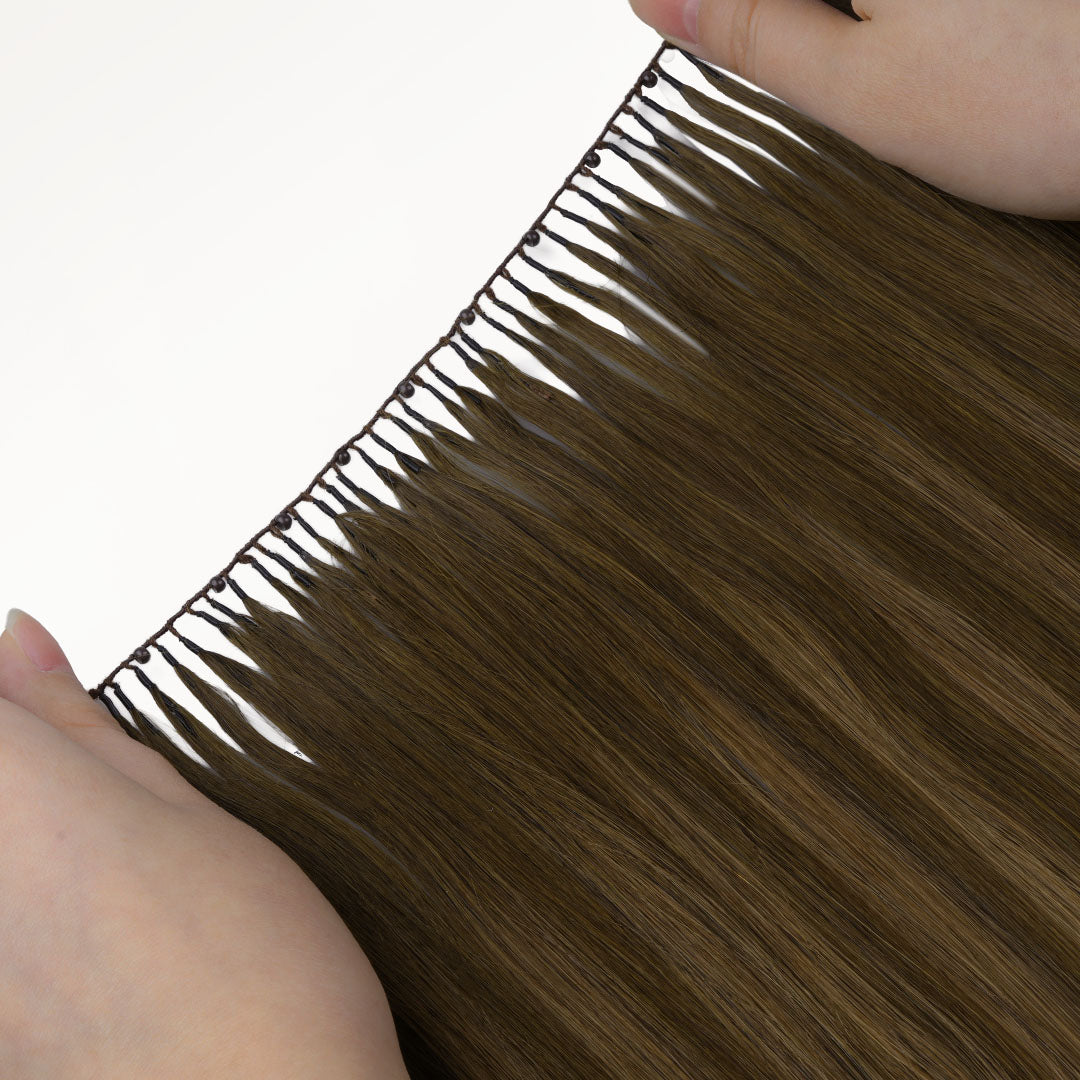 Bleach Blonde Balayage (3/8/613) Feather Weft Hair Extension (50g-60g)_100% Remy Human Hair.