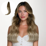 Bleach Blonde Balayage (3/8/613) Feather Weft Hair Extension (50g-60g)_100% Remy Human Hair.
