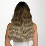 Bleach Blonde Balayage (3/8/613) Feather Weft Hair Extension (50g-60g)_100% Remy Human Hair.