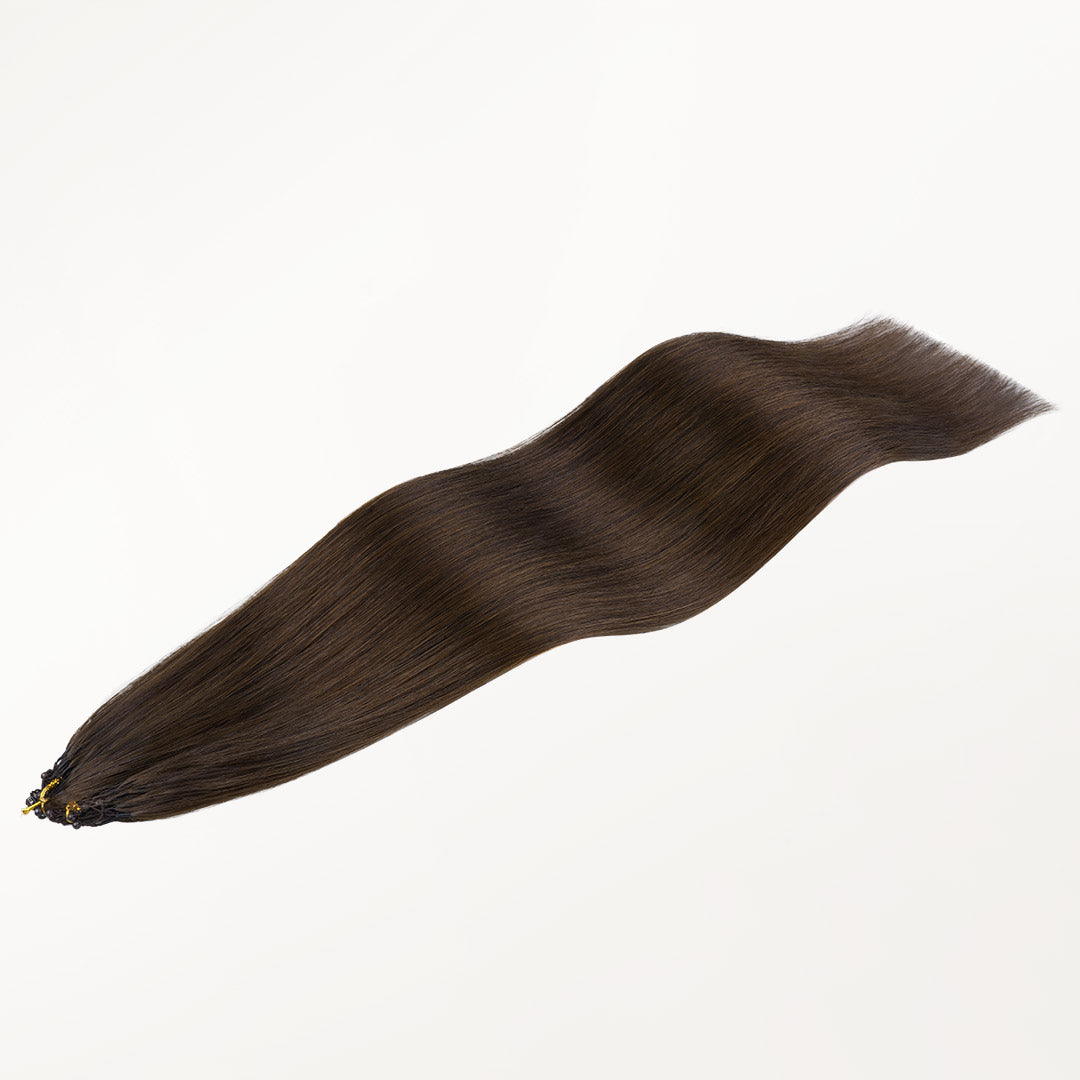 Chocolate Brown (4A) Feather Weft Hair Extension (50g-60g)_100% Remy Human Hair.