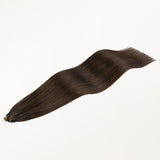 Chocolate Brown (4A) Feather Weft Hair Extension (50g-60g)_100% Remy Human Hair.