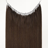 Chocolate Brown (4A) Feather Weft Hair Extension (50g-60g)_100% Remy Human Hair.