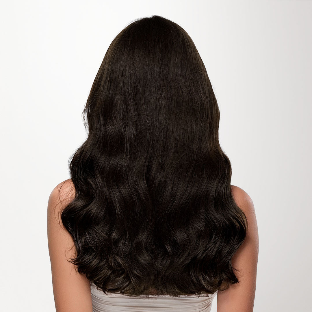 Dark Brown (2) Feather Weft Hair Extension (50g-60g)_100% Remy Human Hair.