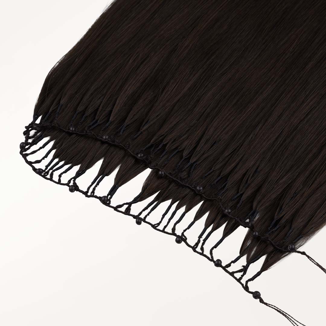 Dark Brown (2) Feather Weft Hair Extension (50g-60g)_100% Remy Human Hair.