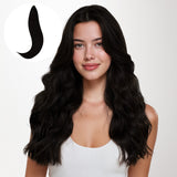 Jet Black (1) Feather Weft Hair Extension (50g-60g)_100% Remy Human Hair.