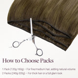 Bleach Blonde Balayage (3/8/613) Thick Sew-In Weft Hair Extensions (120g-160g)_100% Remy Human Hair.