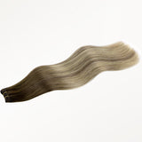 Bleach Blonde Balayage (3/8/613) Thick Sew-In Weft Hair Extensions (120g-160g)_100% Remy Human Hair.