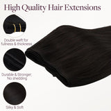 Dark Brown (2) Thick Sew-In Weft Hair Extensions (120g-160g)_100% Remy Human Hair.