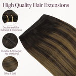 Dark Brown Balayage (2/6/2) Thick Sew-In Weft Hair Extensions (120g-160g)_100% Remy Human Hair.