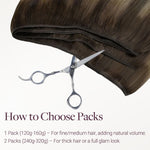 Honey Blonde Balayage (4/26/4) Thick Sew-In Weft Hair Extensions (120g-160g)_100% Remy Human Hair.