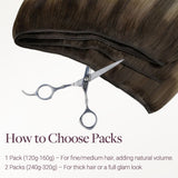 Honey Blonde Balayage (4/26/4) Thick Sew-In Weft Hair Extensions (120g-160g)_100% Remy Human Hair.