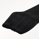 Jet Black (1) Thick Sew-In Weft Hair Extensions (120g-160g)_100% Remy Human Hair.