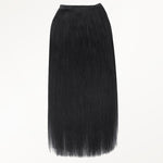 Jet Black (1) Thick Sew-In Weft Hair Extensions (120g-160g)_100% Remy Human Hair.