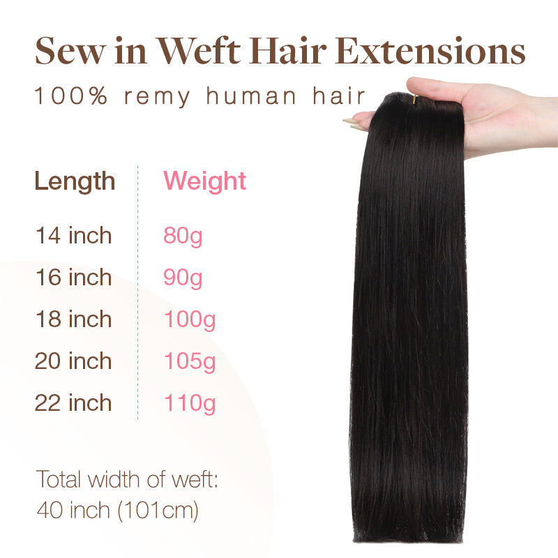 Weft Hair Extensions_100% Remy Human Hair.