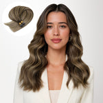 Caramel Blonde Balayage (4/27/4) I-Tip Hair Extensions 50g_100% Remy Human Hair.