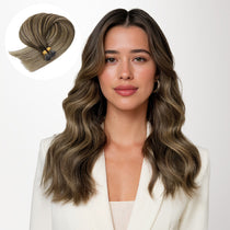 Caramel Blonde Balayage (4/27/4) I-Tip Hair Extensions 50g_100% Remy Human Hair.