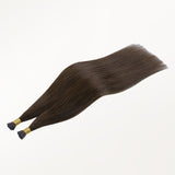 Chocolate Brown (4A) I-Tip Hair Extensions 50g_100% Remy Human Hair.