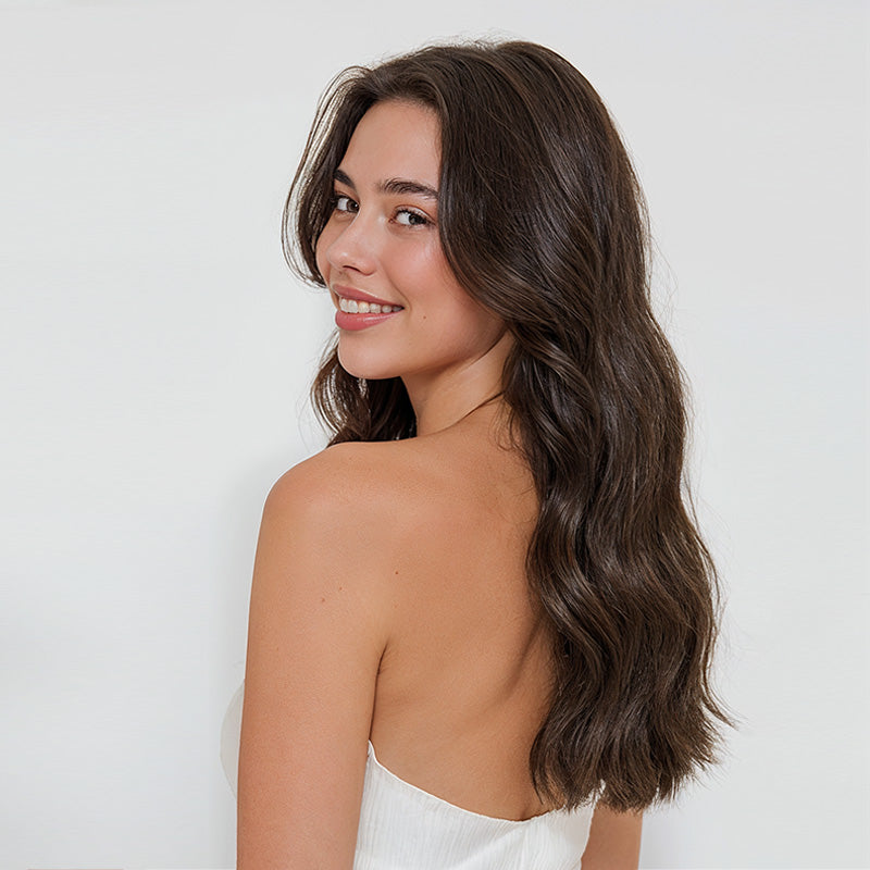 Chocolate Brown (4A) I-Tip Hair Extensions 50g_100% Remy Human Hair.