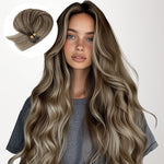 Honey Blonde Balayage (4/26/4) I-Tip Hair Extensions 50g_100% Remy Human Hair.
