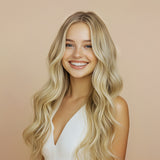 Light Blonde Highlights (16/22A) I-Tip Hair Extensions 50g_100% Remy Human Hair.