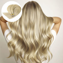 Light Blonde Highlights (16/22A) I-Tip Hair Extensions 50g_100% Remy Human Hair.