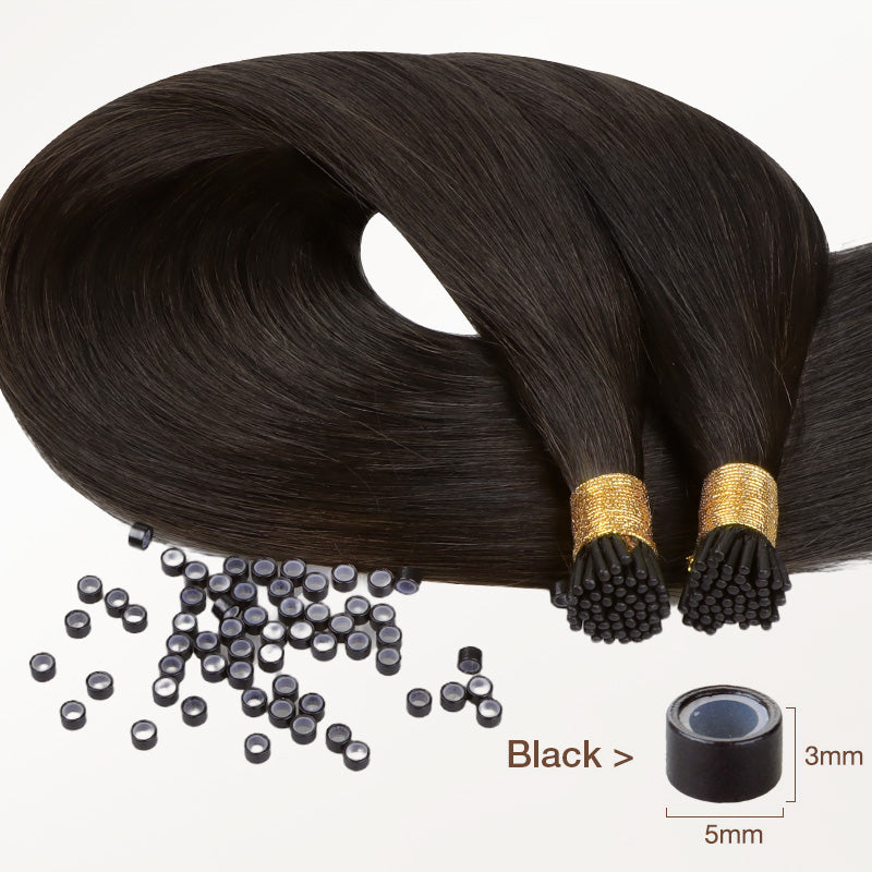 Light Brown (2A) I-Tip Hair Extensions 50g_100% Remy Human Hair.