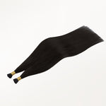 Natural Black (1B) I-Tip Hair Extensions 50g_100% Remy Human Hair.
