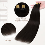 Natural Black (1B) I-Tip Hair Extensions 50g_100% Remy Human Hair.
