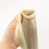 Bleach Blonde (613) Ponytail (75g-90g)-100% Remy Human Hair.