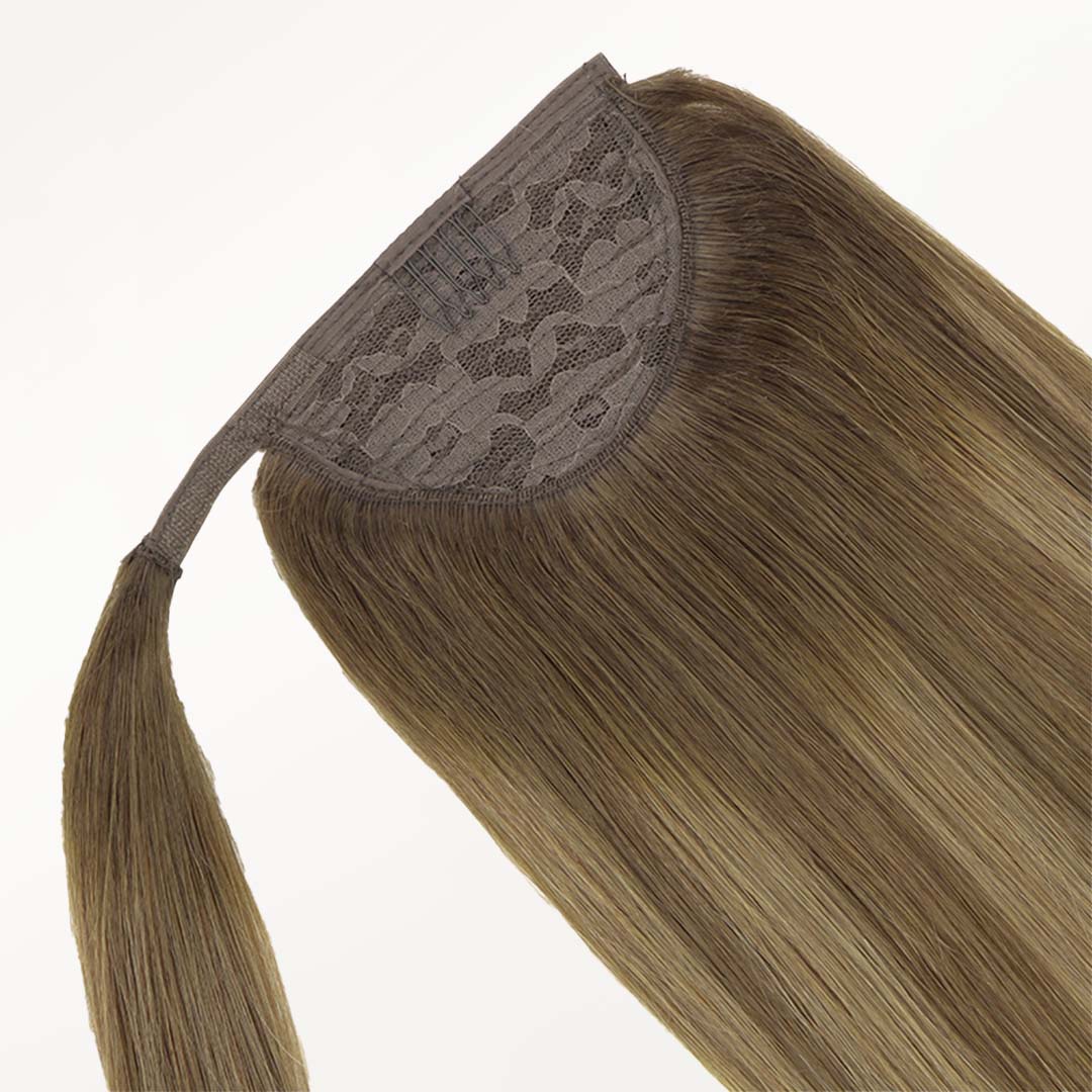 Bleach Blonde Balayage (3/8/613) Ponytail (75g-90g)-100% Remy Human Hair.
