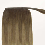 Bleach Blonde Balayage (3/8/613) Ponytail (75g-90g)-100% Remy Human Hair.