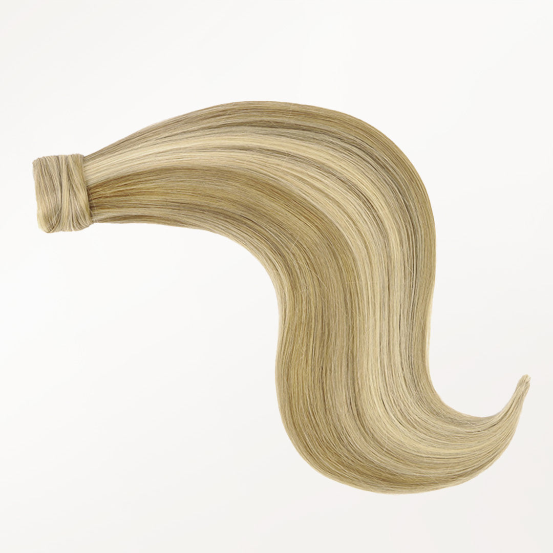 Light Blonde Highlights (16/22A) Ponytail (75g-90g)-100% Remy Human Hair.