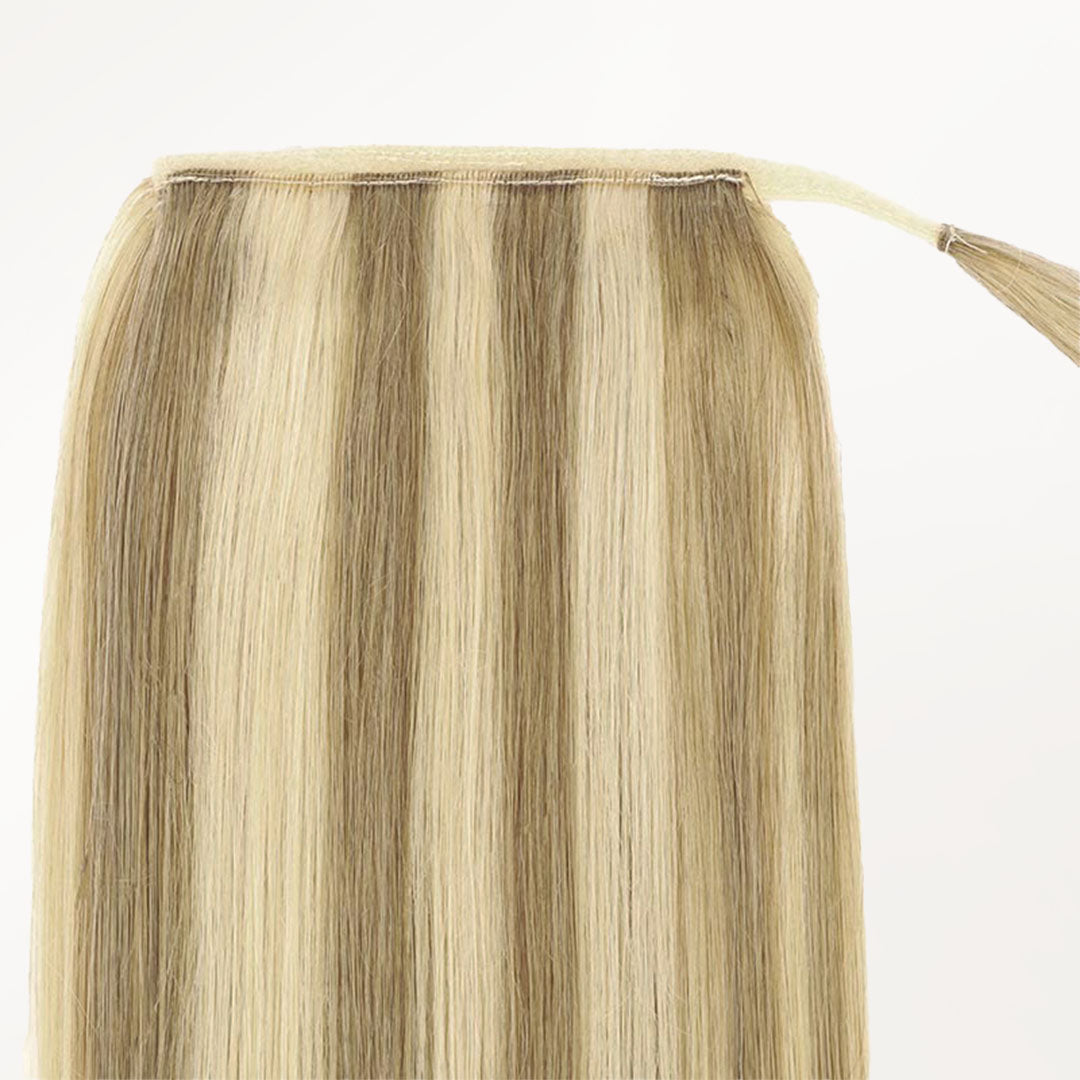 Light Blonde Highlights (16/22A) Ponytail (75g-90g)-100% Remy Human Hair.