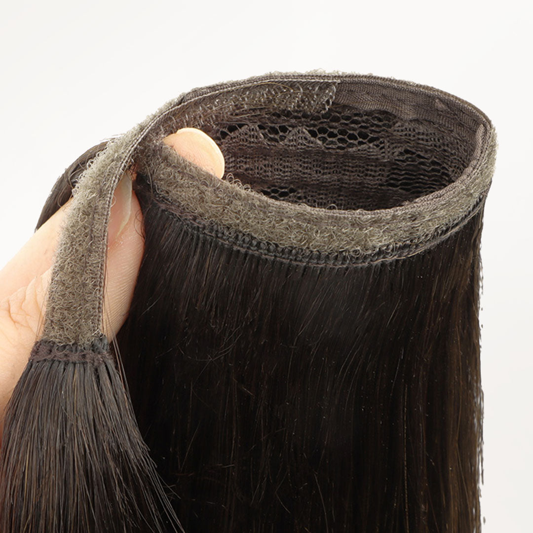 Dark Brown Balayage (2/6/2) Ponytail (75g-90g)-100% Remy Human Hair.