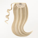 Dark Blonde Highlighted Bleach Blonde (18A/613A) Ponytail [Clearance]_100% Remy Human Hair.