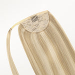 Dark Blonde Highlighted Bleach Blonde (18A/613A) Ponytail [Clearance]_100% Remy Human Hair.