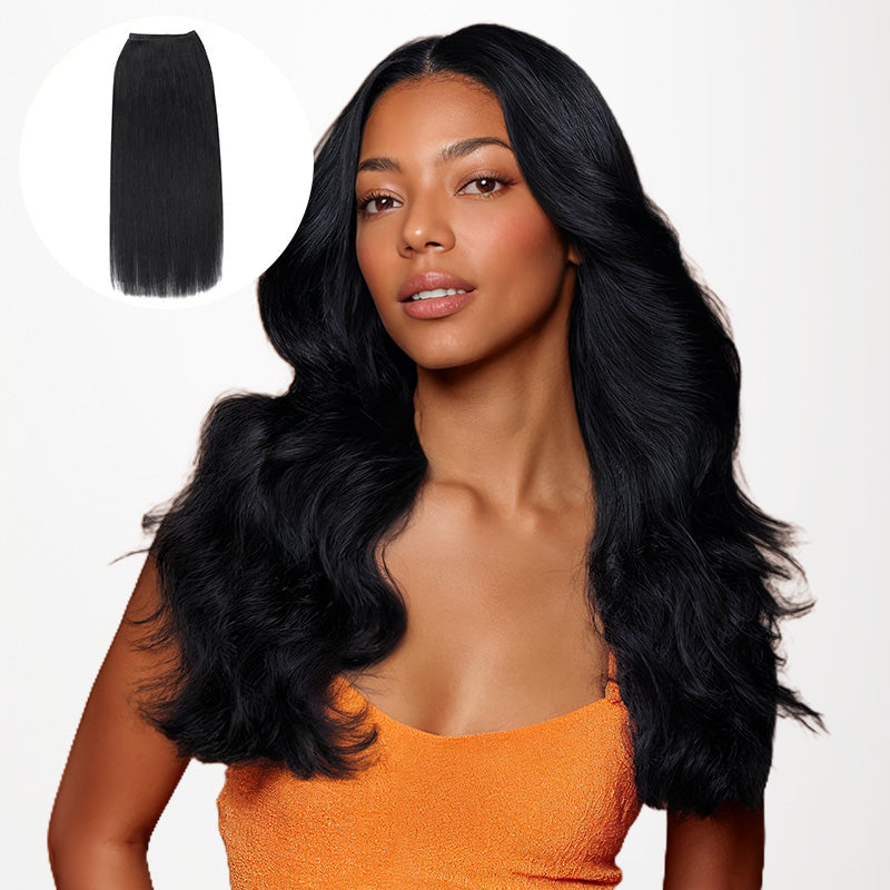 Jet Black (1) Sew-In Weft Hair Extensions (80g-120g)