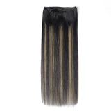 Black to Light Blonde Balayage (1B/19/1B) Sew-In Weft Hair Extensions (80g-120g)_100% Remy Human Hair.