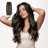 Natural Black Balayage (1B/6/1B) Sew-In Weft Hair Extensions (80g-120g)-100% Remy Human Hair.