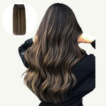 Dark Brown Balayage (2/6/2) Sew-In Weft Hair Extensions (80g-120g)_100% Remy Human Hair.