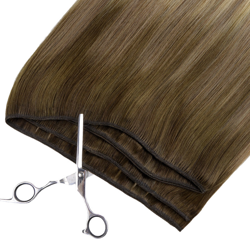 Bleach Blonde Balayage (3/8/613) Sew-In Weft Hair Extensions (80g-120g)_100% Remy Human Hair.