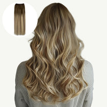 Bleach Blonde Balayage (3/8/613) Sew-In Weft Hair Extensions (80g-120g)_100% Remy Human Hair.