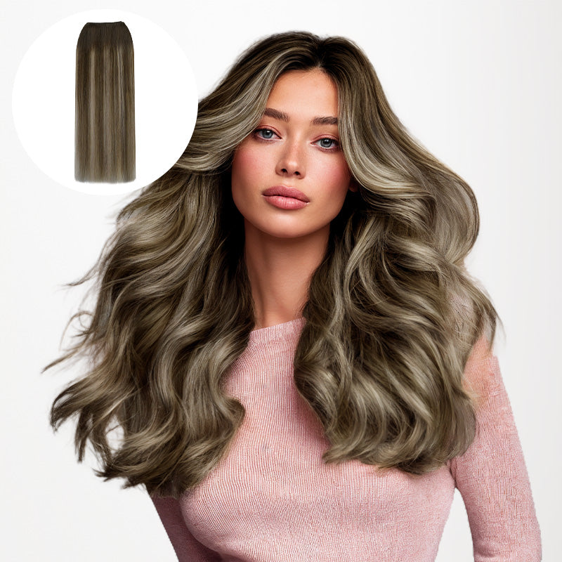Honey Blonde Balayage (4/26/4) Sew-In Weft Hair Extensions (80g-120g)_100% Remy Human Hair.