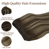Honey Blonde Balayage (4/26/4) Sew-In Weft Hair Extensions (80g-120g)_100% Remy Human Hair.