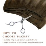 Honey Blonde Balayage (4/26/4) Sew-In Weft Hair Extensions (80g-120g)_100% Remy Human Hair.