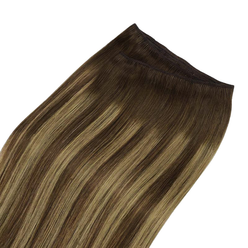 Caramel Blonde Balayage (4/27/4) Sew-In Weft Hair Extensions (80g-120g)-100% Remy Human Hair.
