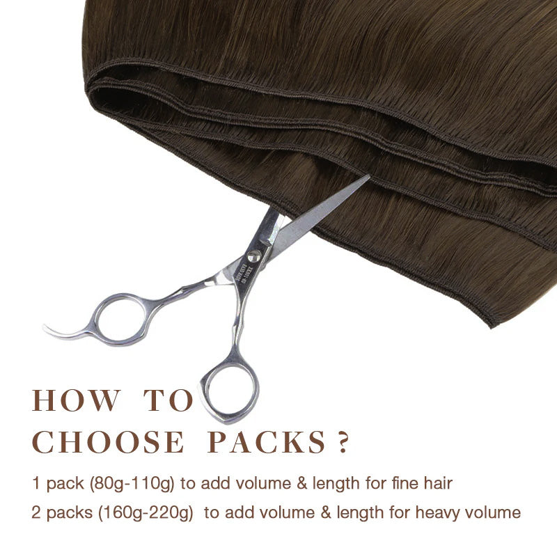 Caramel Blonde Balayage (4/27/4) Sew-In Weft Hair Extensions (80g-120g)-100% Remy Human Hair.